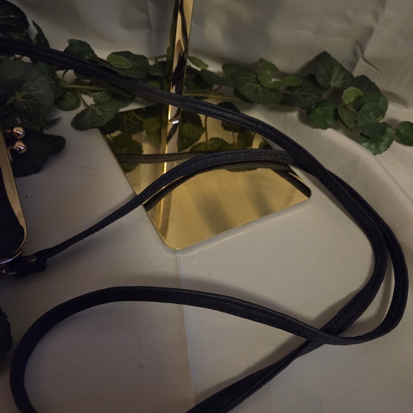 Trendy Blue Kiss Lock Wallet Crossbody Purse Gold Frame Clutch Shoulder Bag - Picture 13 of 16